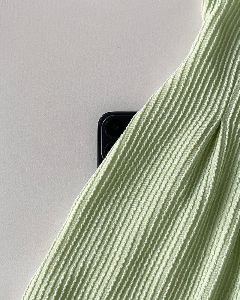 Turn-down Collar Cap Sleeve Button Front Pleated Ribbed Overalls Casual Open Back Wide Leg Elastic Back Waist Jumpsuit