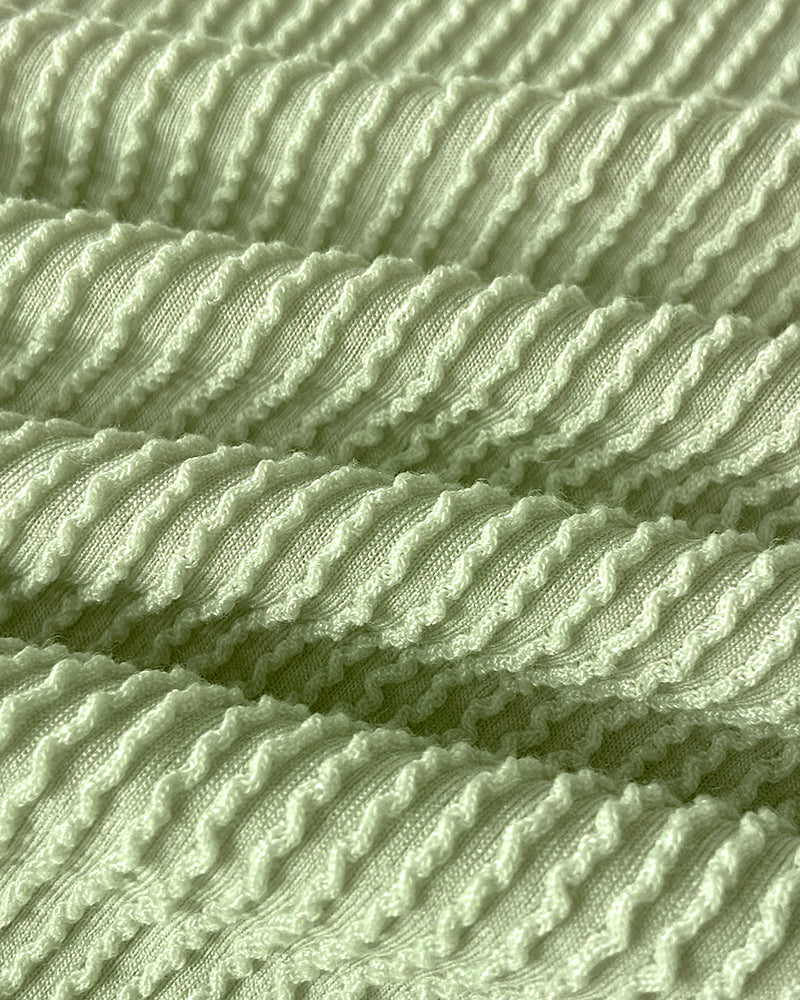 Turn-down Collar Cap Sleeve Button Front Pleated Ribbed Overalls Casual Open Back Wide Leg Elastic Back Waist Jumpsuit